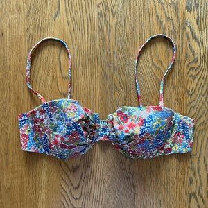 J. Crew balconette underwire Liberty bikini top, 34C